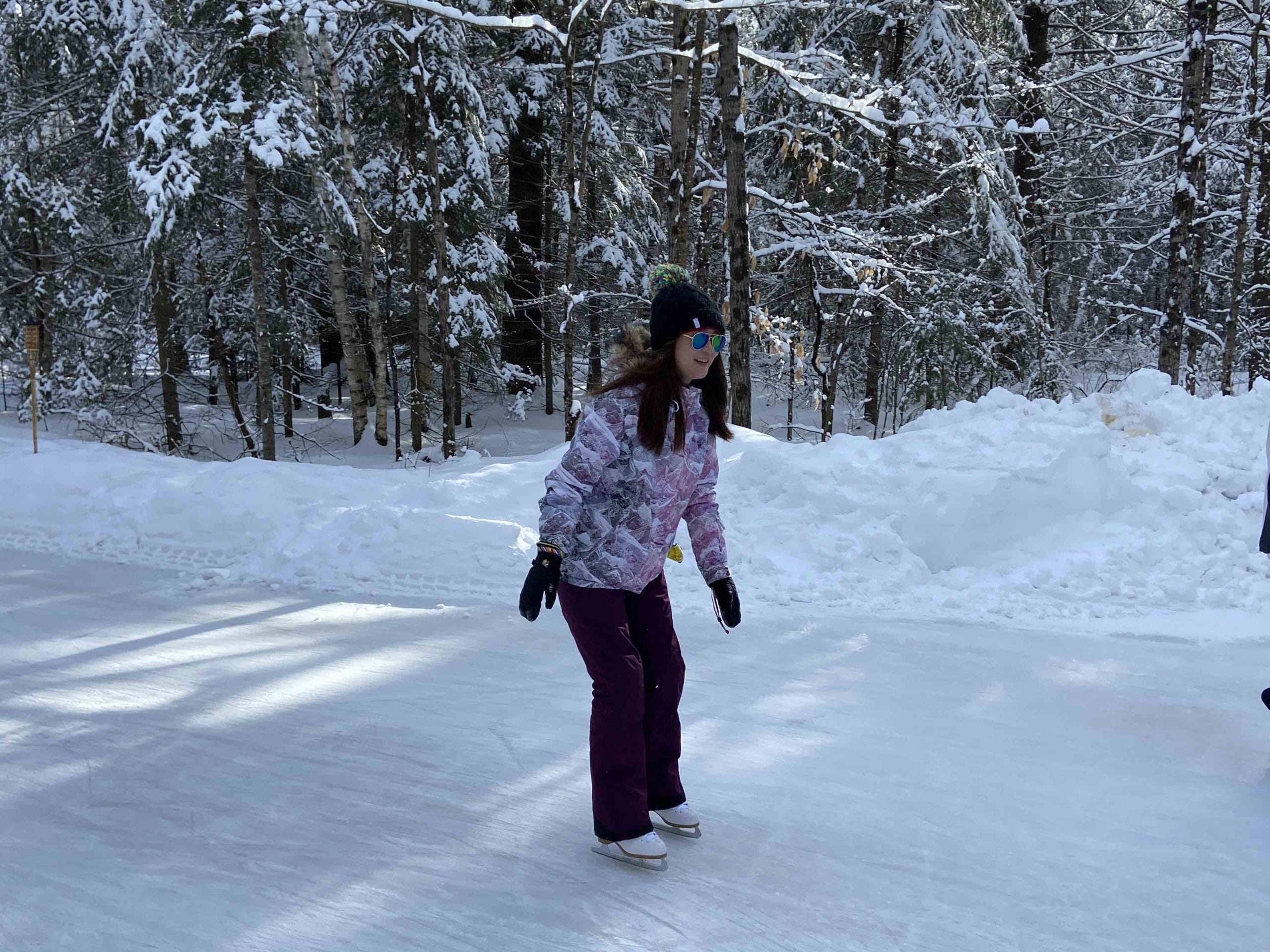Skating in Muskoka at Arrowhead Park