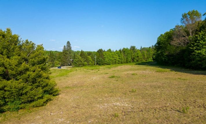 Cleared area of property